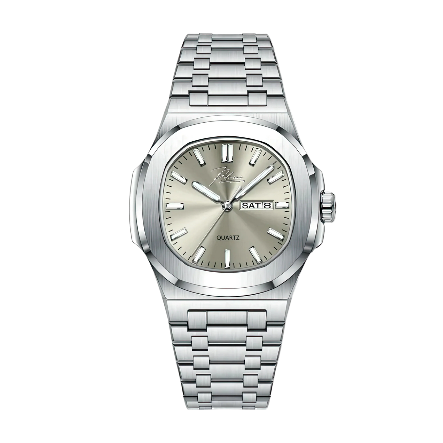 Pelandro Maretti luxury men's sapphire crystal watch in champagne finish