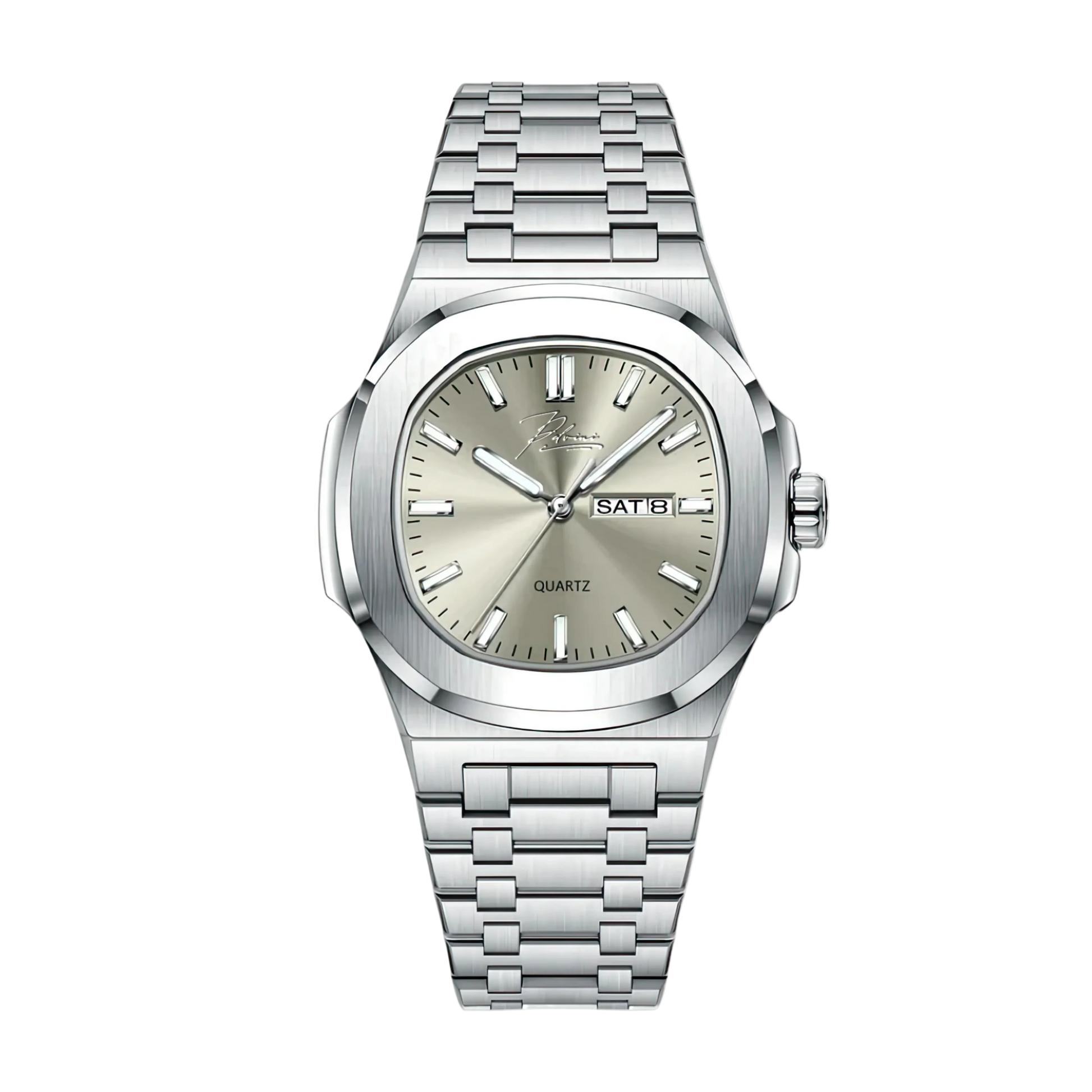 Pelandro Maretti luxury men's sapphire crystal watch in champagne finish